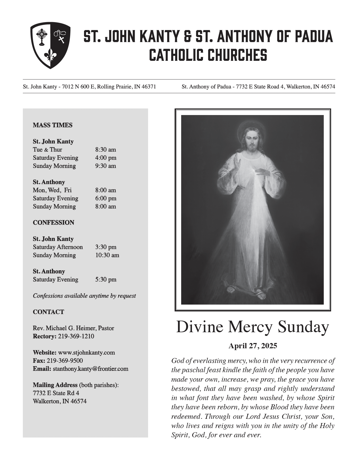 2025 Divine Mercy Sunday
